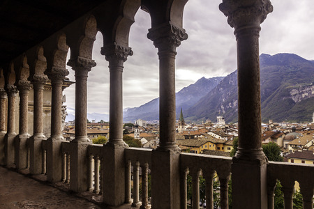 Building columns in Italyの写真素材