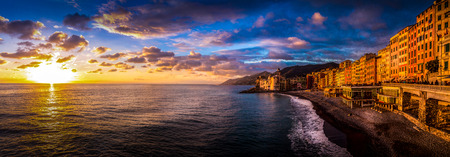 Camogli is a little village in Ligury on the Mediterranean seaの写真素材