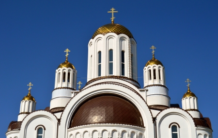 The temple in the northern region, Voronezh, Russiaの写真素材