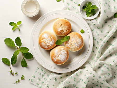 on table basket with sandwiches made in the oven. generated iaの素材