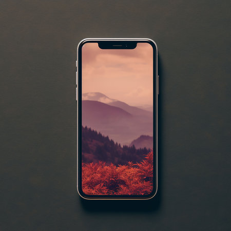 phone mockup on dark background. generated aiの素材
