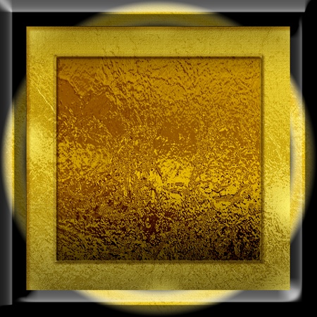 Glossy gold square  texture with flood-light for background or wall materialの写真素材