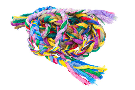 A plenty of different coloured threads in one skein