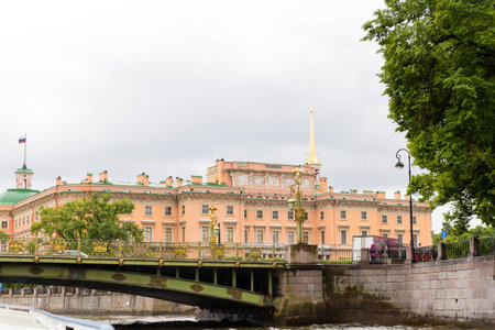 A view to old bridge in Saint Petersburg