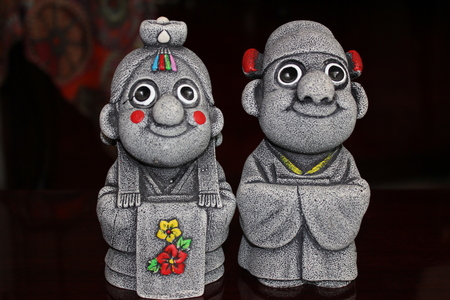 Talismanic bride and bridegroom bring out happy married lifeの写真素材