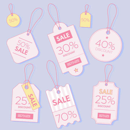Sale Tags and Labelsのイラスト素材