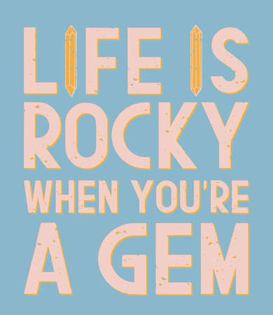 Motivational Poster with quote and crystal. Vector illustrationのイラスト素材