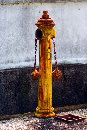 Damages fire pipeの写真素材