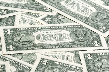 a carpet of american one dollar bills