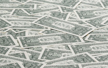 a carpet of american one dollar bills