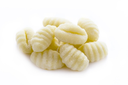 gnocchi isolated on a white backgroundの写真素材