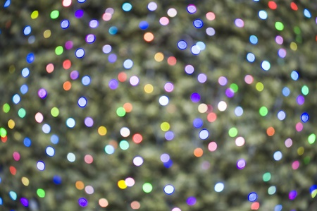 defocussed lights on a christmas treeの写真素材