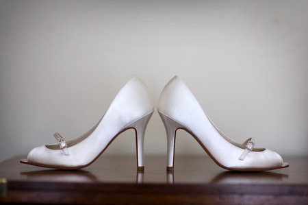 wedding shoes of the brideの写真素材