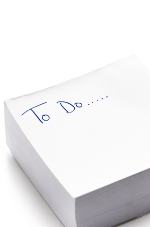 post it pad with the words 'to do' written in inkの写真素材