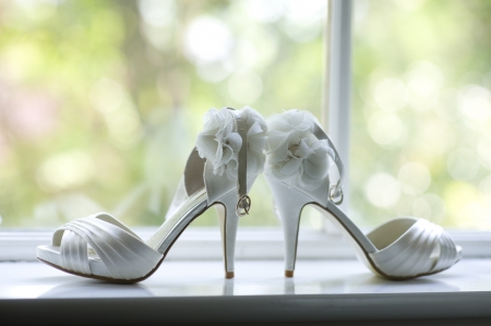 high healed wedding shoesの写真素材