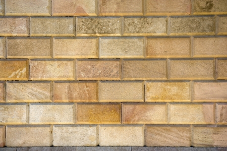carved bricks in a wall full frameの写真素材