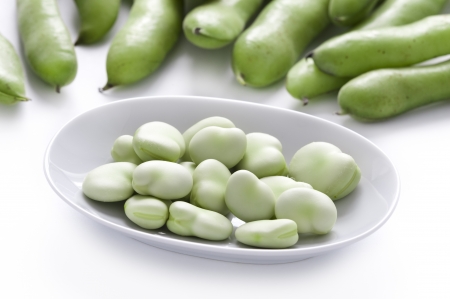 broad beans or fava beansの写真素材
