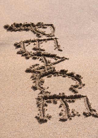 Peace beach artの写真素材