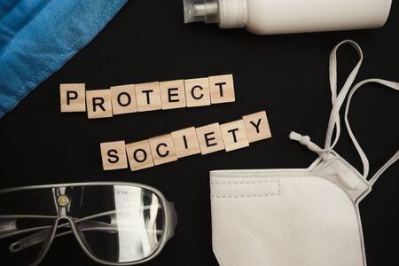 safety first concept illustrative personal protection for employeesの写真素材