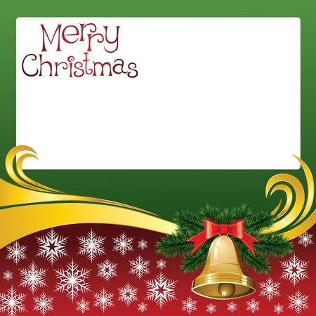 2012 vector christmas card with jingle bellsのイラスト素材