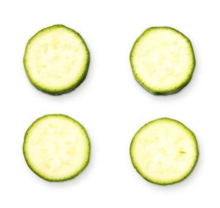 Cut Marrow isolated on white background, healthy foodの写真素材