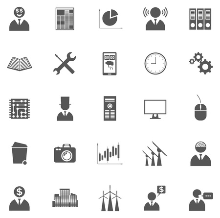 Vector set of business icons, symbols and pictogramsのイラスト素材