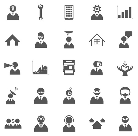 Vector set of business icons, symbols and pictogramsのイラスト素材
