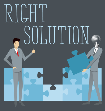 Right solution concept flat infographic vector. Business conceptのイラスト素材