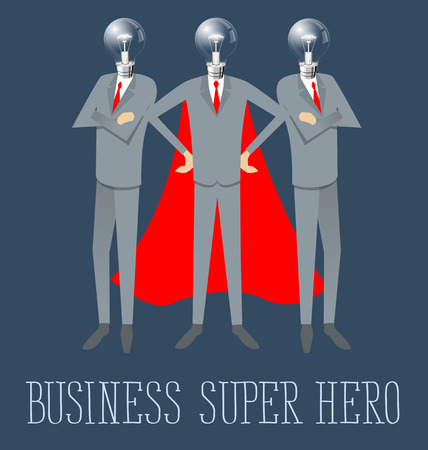 Super hero team flat infographic vector. Business conceptのイラスト素材