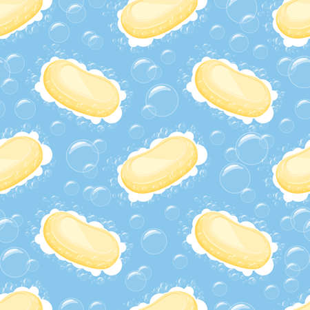 Vector Soap Seamless Background. Coronavirus Concept. Wash Your Handsのイラスト素材