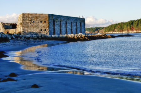 Fort Popham in Phippsburg, Maineのeditorial素材