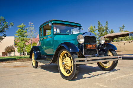 Westlake, Texas - October 27, 2012: A 1928 Ford 2 Door Coupe on display at the 2nd Annual Westlake Classic Car Show in Westlake, Texas.のeditorial素材