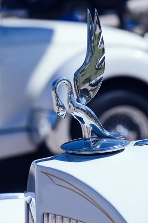 Westlake, Texas - October 19, 2013 - Hood ornament of a 1935 Packard automobile on display at the 3rd Annual Westlake Classic Car Show in Westlake, Texasのeditorial素材