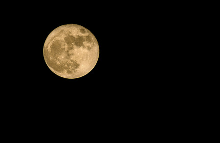 Supermoon rising in the Texas night sky on November 14, 2016.   