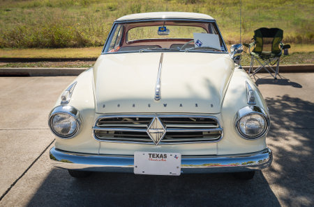 WESTLAKE, TEXAS - OCTOBER 19, 2019: Front view of a vintage 1959 Borgward Isabella Coupe classic...