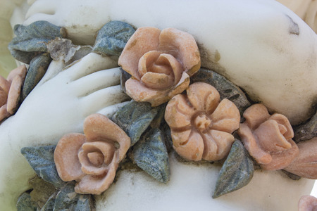 Beautiful flower made from stoneの写真素材