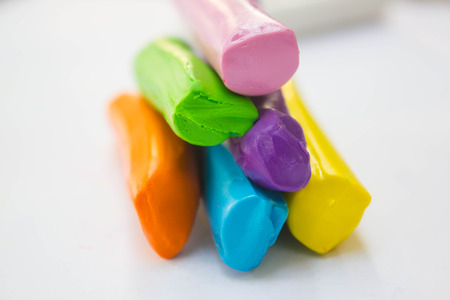 Close up of colorful clayの写真素材