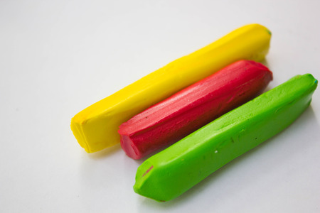 colorful plasticine with white background