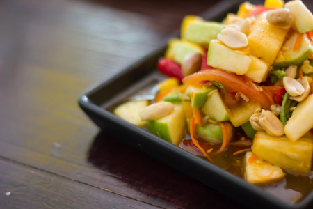 Fruit salad with spicyの写真素材