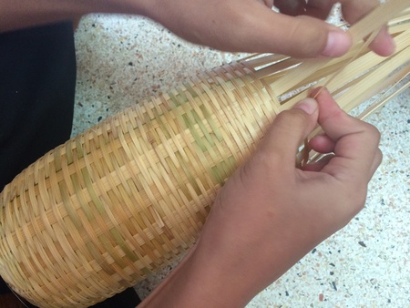 Weaving basket from bambooの素材