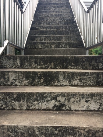 Dirty and old stairway