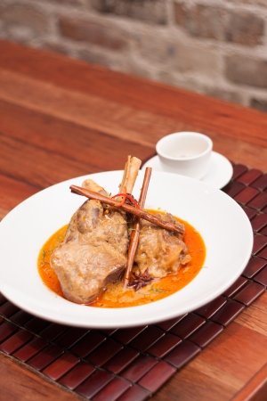 Thai fusion food, Lamb massaman の写真素材