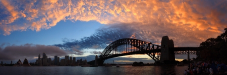 SYDNEY,NSW AUSTRALIA-DECEMBER 2009   Panorama view of Sydney harbour のeditorial素材