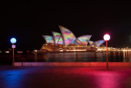 Opera house in Vivid Sydney festival 2012 のeditorial素材
