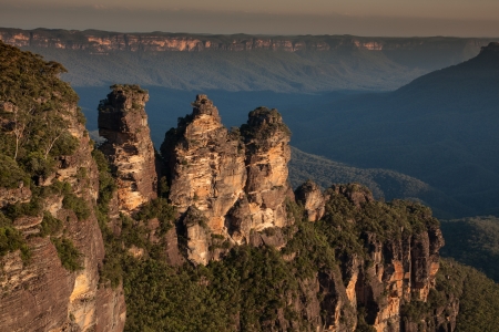 Three sister in Blue mountains national park in NSW Australiaの写真素材