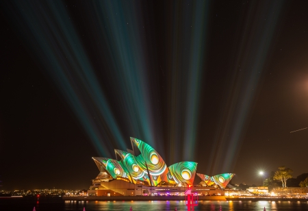 Opera house in Vivid Sydney festival 2013 のeditorial素材