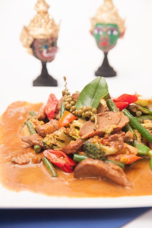 RED CURRY WITH GRILL DUCK AND THAI HERB の写真素材