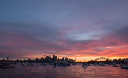 Sunset at Sydney harbour のeditorial素材