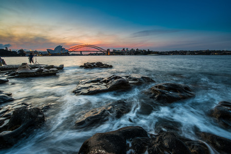 Sunset Sydney harbour  のeditorial素材