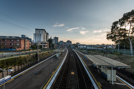 Small train station near Sydney  のeditorial素材
